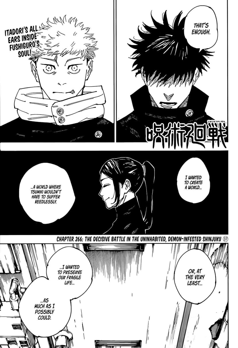 Jujutsu Kaisen chapter 266 preview